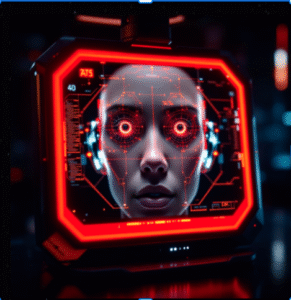 Behavioural analysis technology showing AI facial recognition system for hospitality safety monitoring